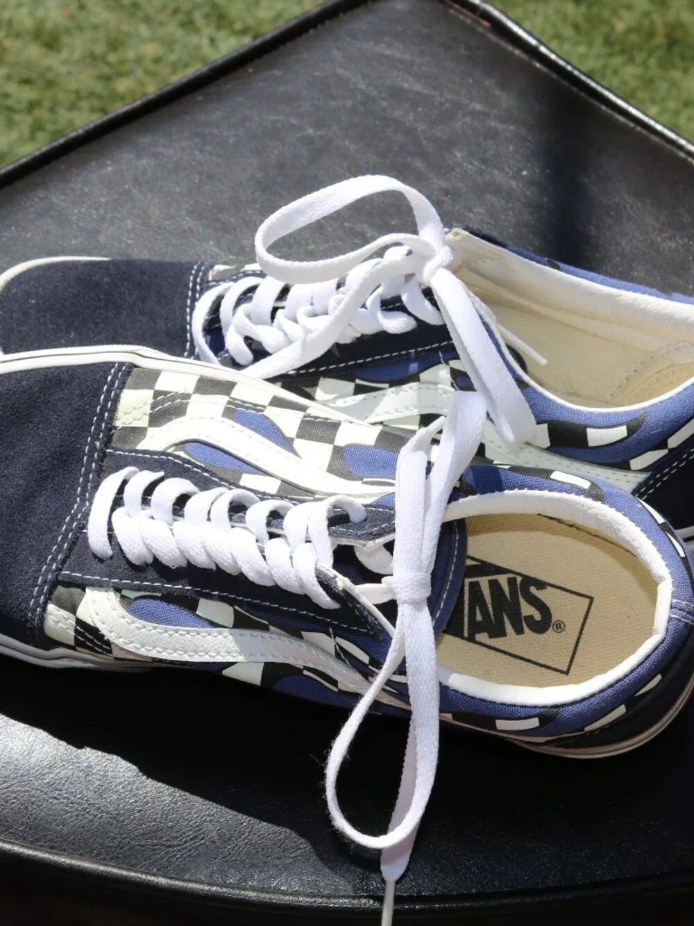 VANS Blues Old Skool Checkerboard Flame 7.5 W  9 M